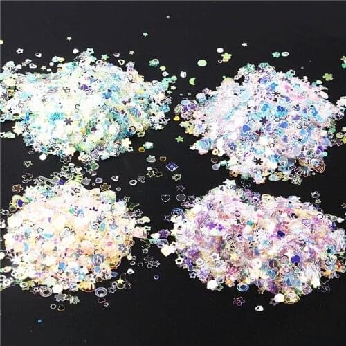 10g/Bag Unmatched Nail Sequins Glitter Colorful Macaroon Crystal Paillettes Lentejuelas Mixed Shapes For DIY 3D Nail Phone