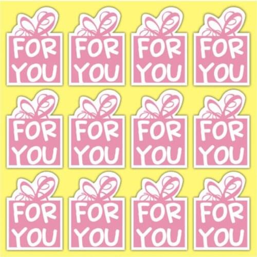 120PCS Pink seal sticker 'for you' Gift packing label for Handmade Products multifunction stickers