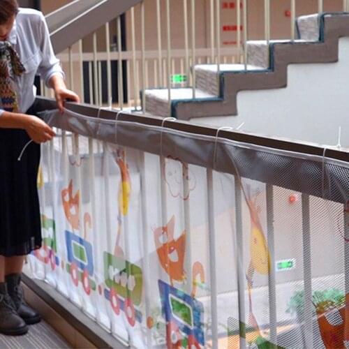 2/3M Sturdy Adjustable Child Safety Net Fence Indoor Outdoor Rail Balcony Home Decor Fall Protection Kids Stairs Safety Net