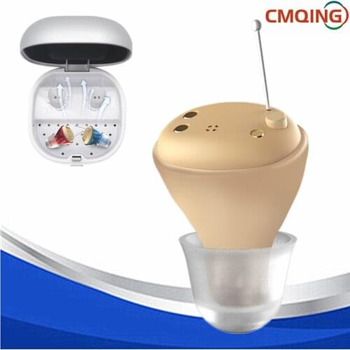 2021 Best Rechargeable Hearing Aids CIC Digital Hearing Aid Sound Amplifier In The Ear Portable Invisible Senior DropShipping
