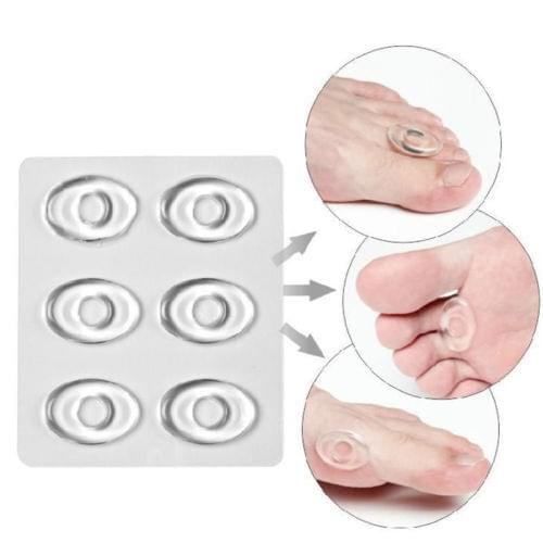 6pcs/lot Soft Gel Toes Corn Cushions Instant Pads Plaster Foot Care