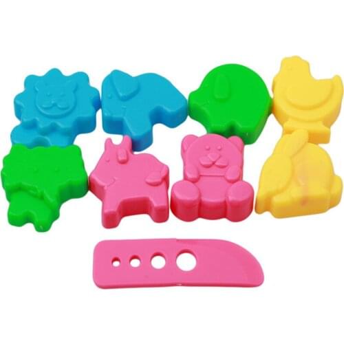 9pcs Space Mold Sand Castle Playdough Tools Plasticine Molds Play Tool Set Kit For Kids Gift Magic Color Random