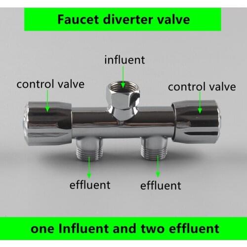 Pumbing Accessories Washing Machine Faucet Diverter Valve G1/2'' Shower Water Tap Tee Connector Brass Material