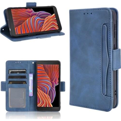 For Samsung Galaxy XCover 5 Case Cover Premium Leather Wallet Leather Flip Multi-card slot Cover For Samsung XCover 5 Case 5.3"