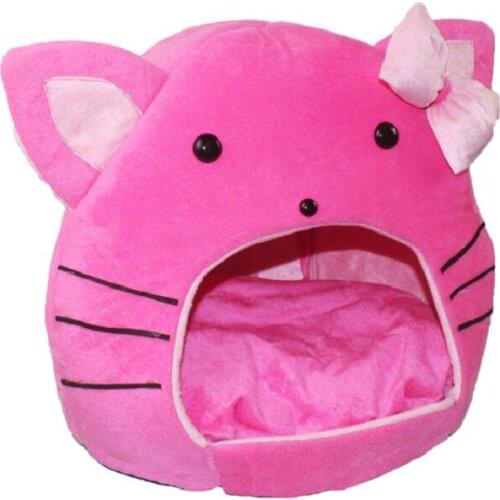 DAINCHOUL New Pink Cat Dog House For Small Medium Pets Soft Warm Nest Bed House Dog Bed Kennel Pet Supplies