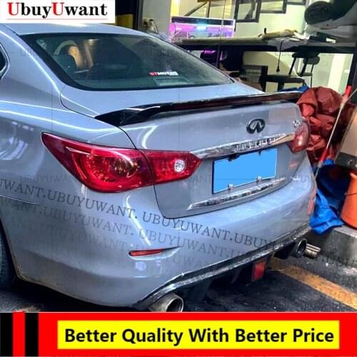 Glossy Black Rear Trunk Lid Spoiler High Kick For Infiniti Q50/Q50S 2014 2015 2016 2017 2018 2019 2020