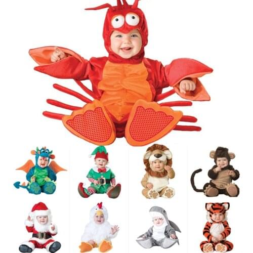 Baby Boy Girls Animal Cosplay Rompers Toddler Carnival Halloween Outfits Boys Shape Costume For Girls Jumpsuits Infant Clothes