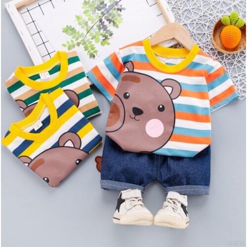 Baby Boys Clothes Sets Summer Sports Suit Boy T-shirt + Shorts Sets Toddler Tracksuit Baby Boy Clothes Infant Newborn Outfits