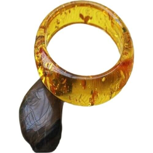Natural amber beeswax flower amber bracelet fashion female bracelet ring
