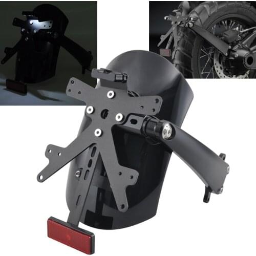 Motorcycle Modified Rear Fender Bracket Mudguard With LED License Plate Fits For BMW R NINE T 2014-2020 Models