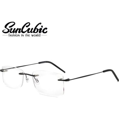 Men Women Rimless Optical Frame Eyewear rimless glasses clear glasses eyeglasses transparent myopia Stainless Steel CMG7101