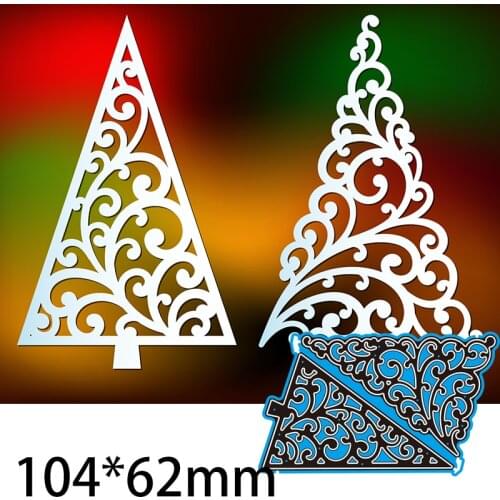 New Metal Cutting Dies Scrapbooking Laser Tree DIY Album Paper Craft Embossing Stencil Decoration 104*62mm