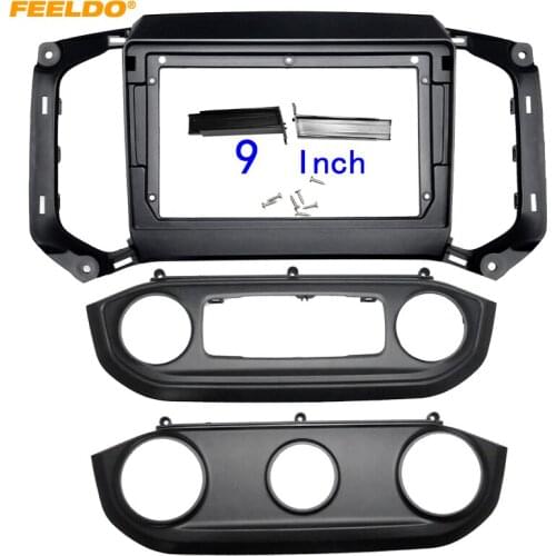 FEELDO Car Audio Fascia Frame Adapter For Chevrolet Colorado 9" Big Screen 2DIN Dash Fitting Panel Frame Kit #HQ6685