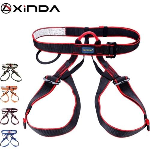 Xinda Professional Outdoor Sports Accessories Climbing Half Body Harness Waist Seat Belt Support Safety Gear 430g
