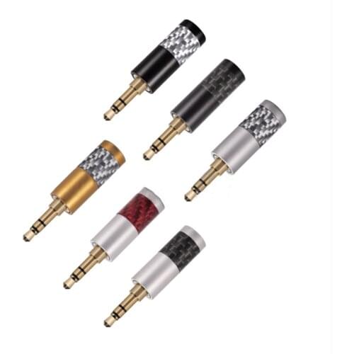 3.5mm carbon fiber headphone plug 6mm tail hole