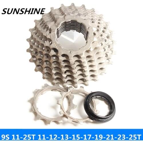 SUNSHINE-bici de carretera de 9 velocidades, 11-25T, tarjeta de montaña, volante pequeño plegable, compatible con SunRace.SHIMAN