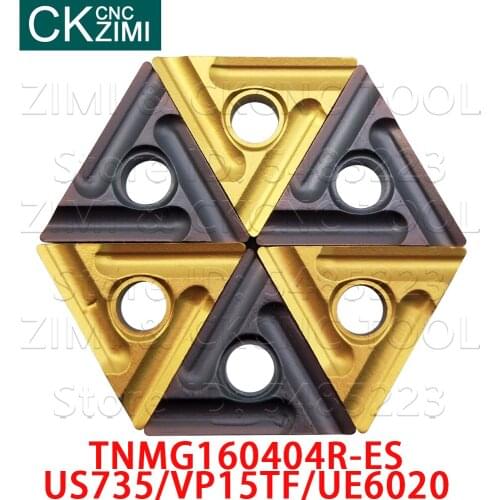 TNMG160404R-ES VP15TF US735 UE6020 carbide Slotting external turning inserts metal lathe tools TNMG 160404 R for stainless steel