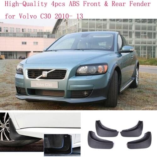 High-Quality 4pcs ABS Front & Rear Fender for Volvo C30 2010- 13 Car Mud Flaps Splash Guard Mudguard Mudflaps Accessories