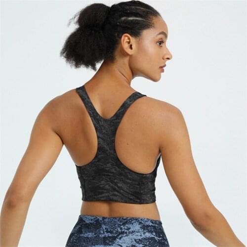 Sexy Women Yoga Vest Crop Top Tights High-strength Shockproof Gathering Sports Bra Gym Clothing No Rims With Removable Chest Pad