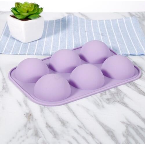 1 Pcs Half Ball Cake Silicone Mold Flexible Cookie Pudding Chocolate Ice Cream Soap Mold Baking Kitchen Accessories Cocina