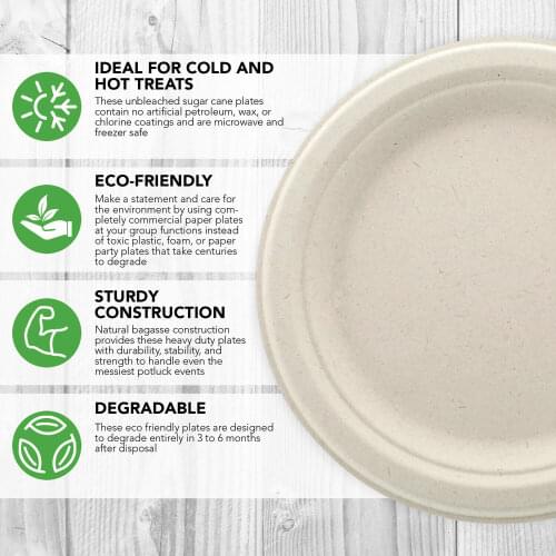 20/50pcs 20CM Organic Disposable Plates Cutlery for Barbecue Cake Pan Office Party Supplies Restaurant Supplies Birthday Party