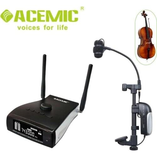 ACEMIC PR-8/CT-10T wireless cello microphone designed for cello wireless audio transmission