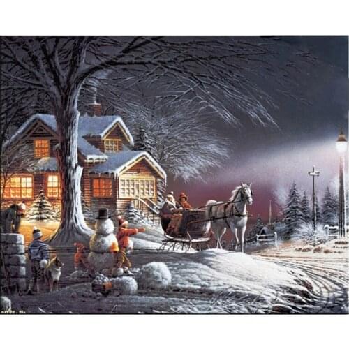 5D DIY diamond embroidery Christmas snowman diamond painting Cross Stitch full drill Rhinestone mosaic home decoration