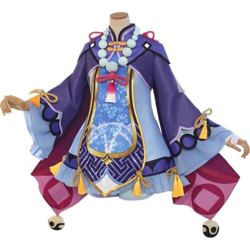 Anime Game Genshin Impact QiQi Cosplay Costume Coat Tops Pants Hat Socks Daily Carnival Party Festival Uniform Brand New