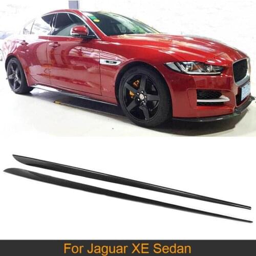 Carbon Fiber Side Skirt Aprons Kit for Jaguar XE Sedan 4 Door 2015 2016 2017 Car Tuning Parts 2pcs
