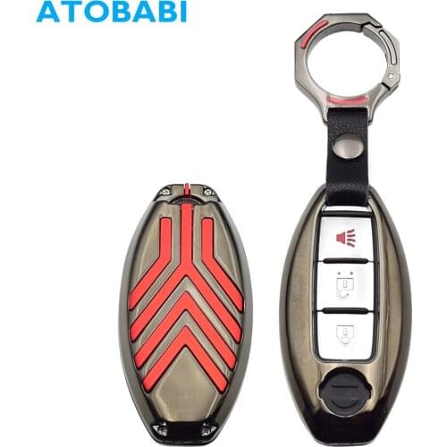 Zinc Alloy Car Key Case For Nissan Terra Sylphy Livina X-Trail Teana Sunny Tiida Qashqai Infiniti Smart Remote Protector Cover