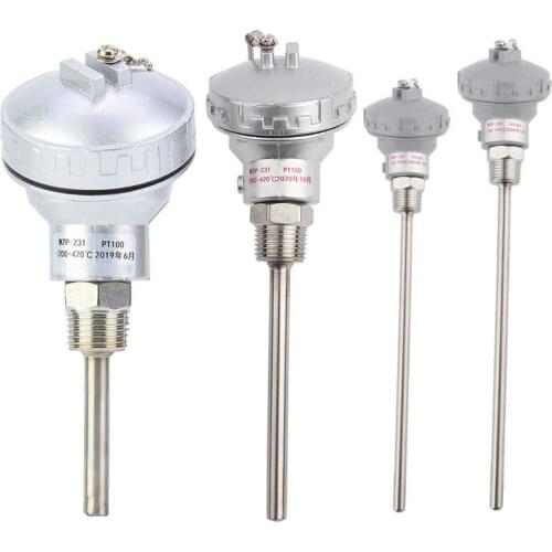 RTD PT100 Temperature Sensor Probe 1/2" NPT Thread Thermocouple Terminal Head 1/2