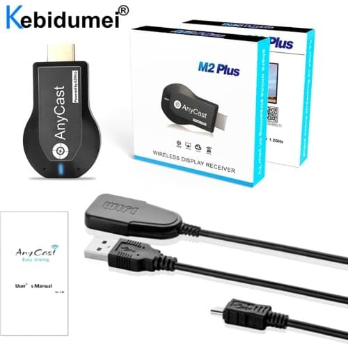 For Anycast M2 Plus TV Stick Screen Mirroring HDMI-compatible Wireless WiFi Display Receiver for Miracast Airplay IOS Android