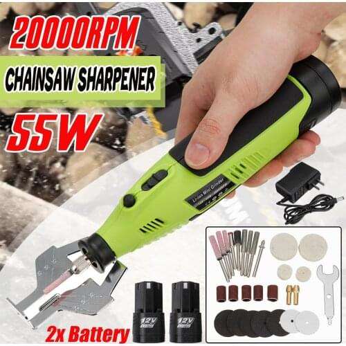 Mini Electric Chain Saw Sharpener 55W 20000rpm Cordless Grinder Portable Grinding Machine Engraving Pen Carving Trimming Tool