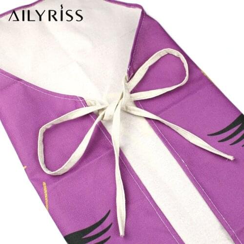 Lovely Bronzing Letter Apron Long Eyelashes Shaped Cleaning Household Cooking Kitchen Cotton Waterproof Apron Tools Accessories