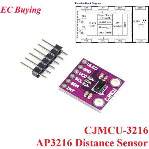 CJMCU-3216 AP3216 Distance Sensor Module Light Detection Photosensitive Sensor For Arduino IC2 Infrared LED DIY Ki