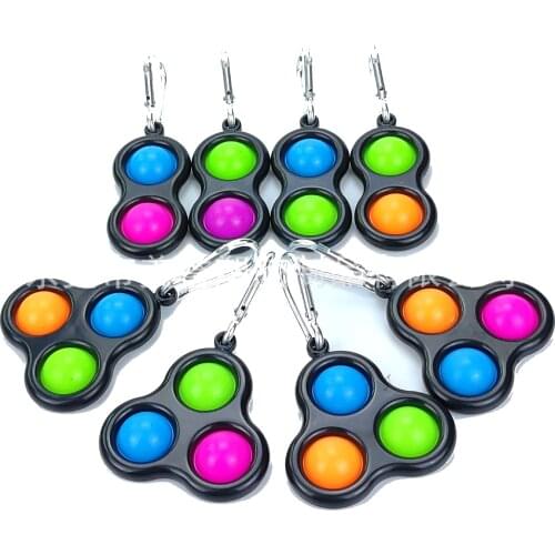 Simple Dimple Fidget Toys Black Style Antistress Toy Stress Relief Hand Mini Toy For Kids Adults Educational Board Controller