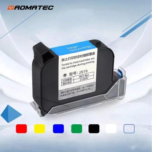 JS10 Handheld Printer Ink Cartridge Fast Dry Eco Solvent 600DPI Print Height 12.7mm Inkjet Printer Colorful Ink Cartridge