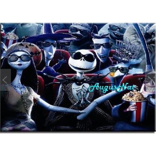 Nightmare before christmas diamond painting full drill halloween decor skull wall art children painting on canvas craft toys