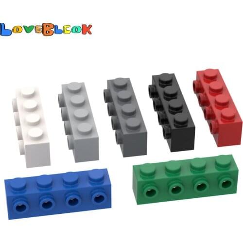 Brick 1x4 with 4 Studs on One Side Building Blocks Assembles MOC Technical Parts Toy Creative For Kid Compatible 30414 10pcs/Lot