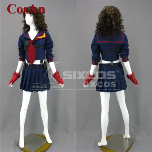 Anime KILL La KILL Matoi Ryuuko Cosplay Costume Sexy Navy Blue School Uniform Sailor Suit Female Role Play Clothing Custom-Make