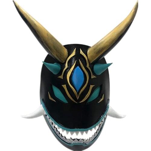 Genshin Impact Xiao Mask Cosplay EVA Masks Helmet Masquerade Halloween Party Costume Props Boy Men Mask