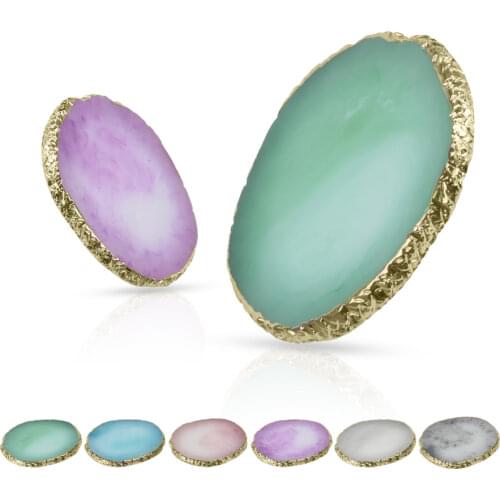 Natural Resin Agate Nail Art Display Showing Shelf Board Nail Salon Tools Color Mixer Mixing Palette Holder Drawing Plate