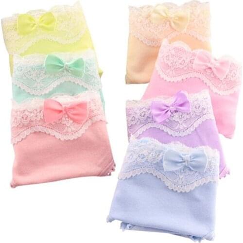 4PCS/Lot Children Cotton Underwear Young Girls Briefs Solid Low Waist Short Briefs Comfortable Ladies Panties TWY-A-3-B-4p