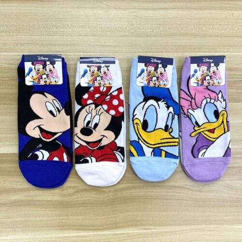 Disney new cartoon printed doll Mickey/Minnie/Goofy/Daisi socks cotton socks cute cute color cotton socks