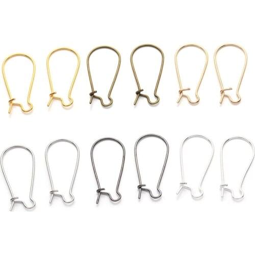 50pcs French Earring Loop Hoop Earring Ear Wire Hook For Jewelry Making Findings DIY Earrings Accessories Supplies Wholesale