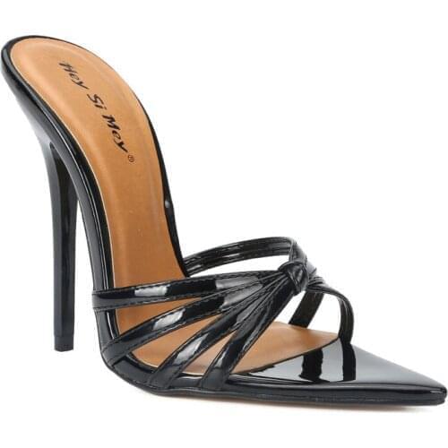 Sandalias Mujer 2020 Womens Ladies Pumps Fashion Patent Leather Slip On 13CM Thin High Heels Pointed Toe Party women shoes red