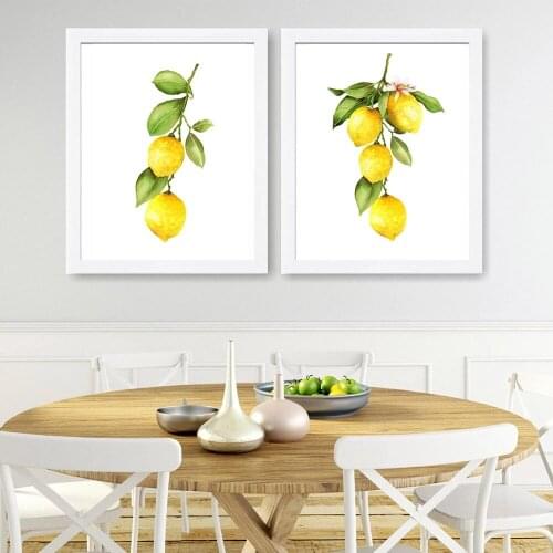 Nordic lemon Canvas Art Print Poster Wall Pictures For child Room Nursery Fruit Kitchen Home Decoration Print On Canvas