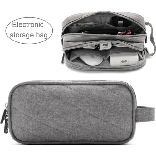 Acoki Laptop Power Mouse Line Storage Bag Digital Accessories Charger USB Data Cable Earphone Wire pen HDD Organizer