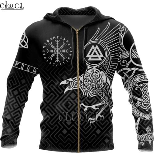 HX Viking Symbol and Eagle 3D Printed Mens Women Hoodie Streetwear Autumn Hooded Sweatshirt Unisex Casual Jacket Tracksuit