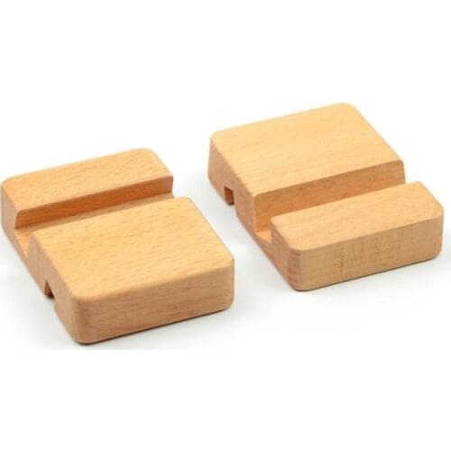 Universal Beech Wood Phone Holder Mini Portable Pocket Stand Dock Table PC Cradle SN2146
